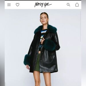 Nasty gal fur collar jacket